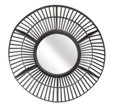 MIROIR ROND NOIR SAUVAGE︱Lory