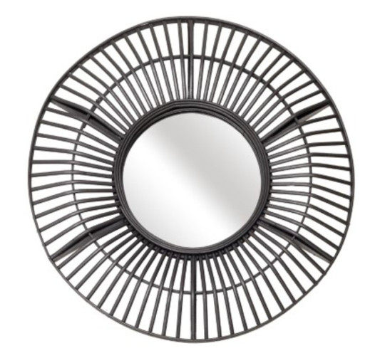 MIROIR ROND NOIR SAUVAGE︱Lory