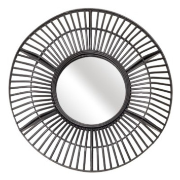 MIROIR ROND NOIR SAUVAGE︱Lory