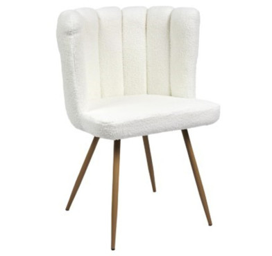 CHAISE ARIEL BOUCLETTE BLANC︱Lory