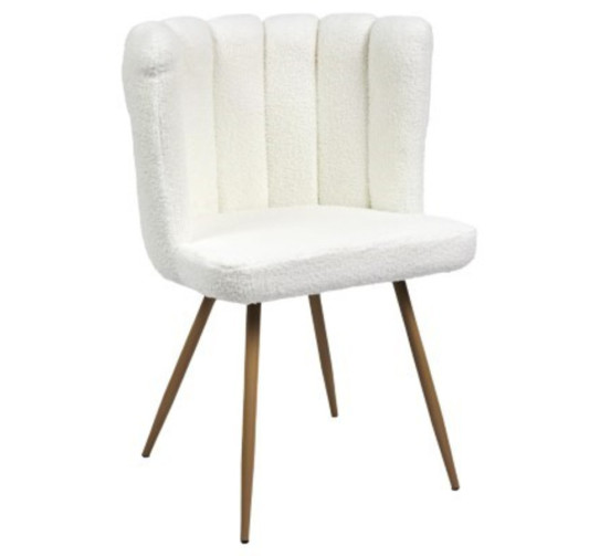 CHAISE ARIEL BOUCLETTE BLANC︱Lory