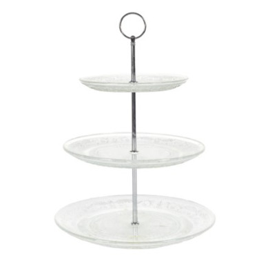 PLATEAU A GATEAUX EN VERRE︱Lory