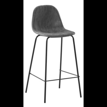 TABOURET DE BAR COQUE GRIS︱Lory