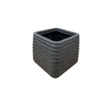 CACHE POT CARRE NOIR︱Lory