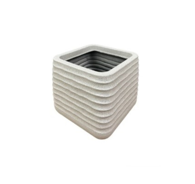 CACHE POT CARRE BEIGE︱Lory
