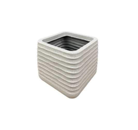 CACHE POT CARRE BEIGE︱Lory