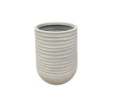 CACHE POT ROND HAUT BEIGE︱Lory