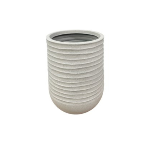 CACHE POT ROND HAUT BEIGE︱Lory