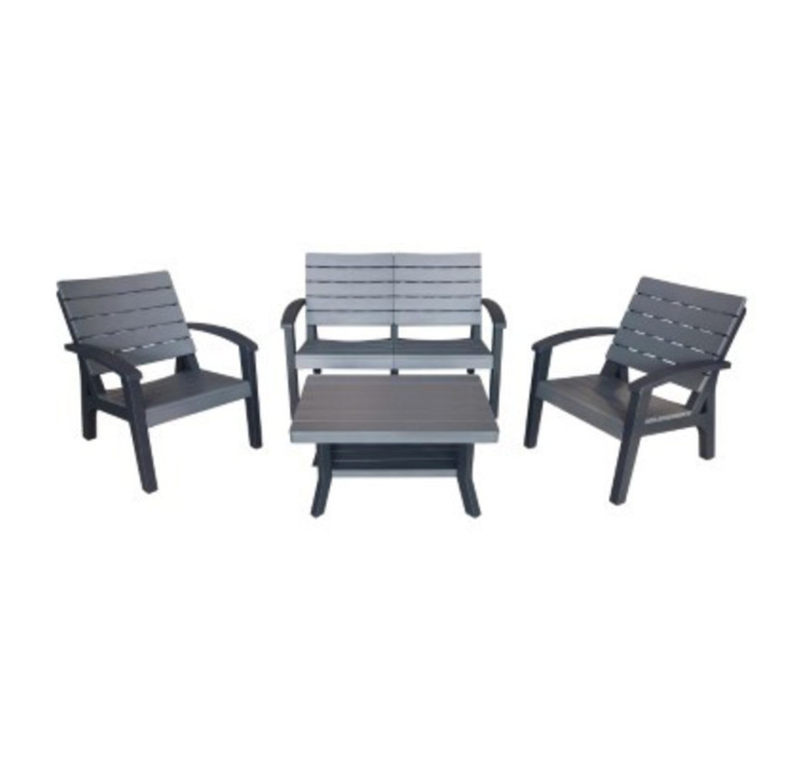 SALON DE JARDIN 4 PIECES NOIR