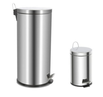 SET DE 2 POUBELLES EN INOX︱Lory
