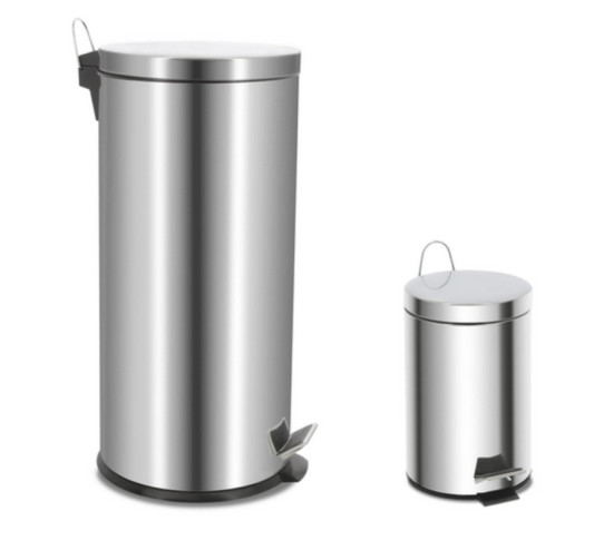 SET DE 2 POUBELLES EN INOX︱Lory