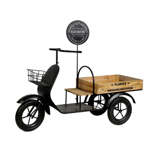 TRICYCLE PORTE PLANTES NOIR︱Lory