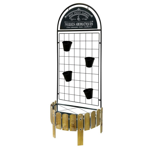 JARDINIERE AVEC TREILLIS NOIR︱Lory