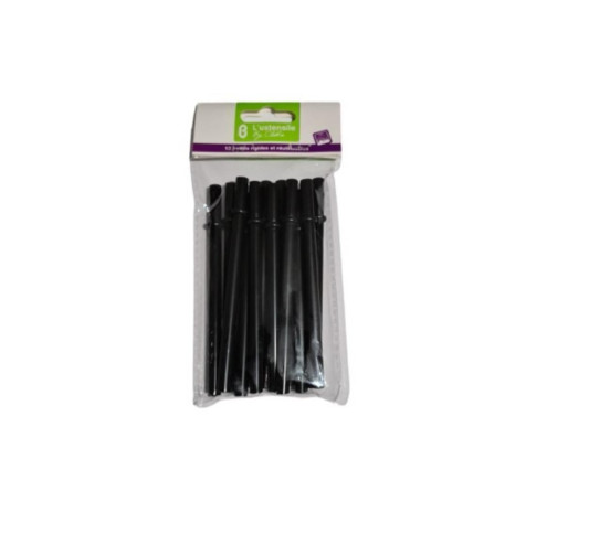 PAILLES X12PIECES EN PLASTIQUE︱Lory