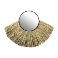 MIROIR FEUILLE EN METAL NOIR