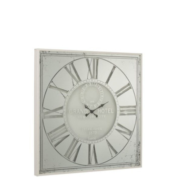HORLOGE CARREE MIROIR METAL︱Lory