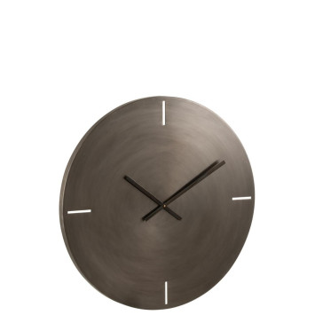 HORLOGE RONDE METAL GRIS FONCE︱Lory