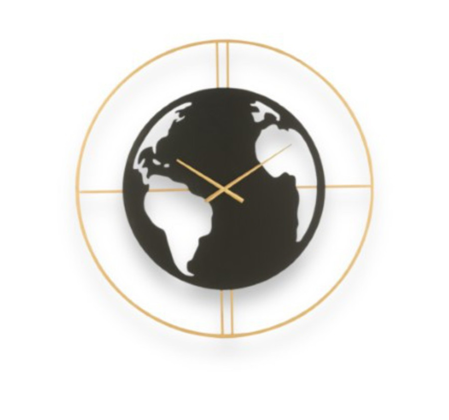 HORLOGE CARTE DU MONDE EN