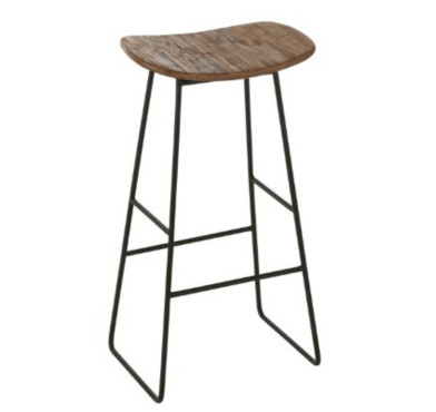 TABOURET RECTANGULAIRE EN TECK︱Lory