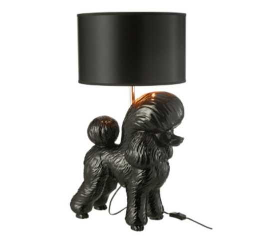 LAMPE CANICHE EN RESINE NOIR︱Lory