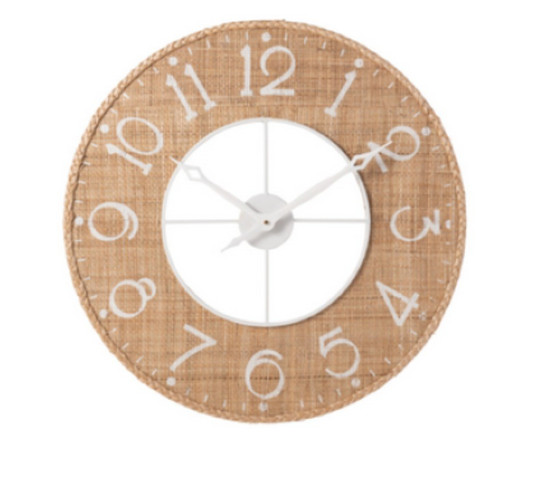 HORLOGE SODI BLANC NATUREL︱Lory