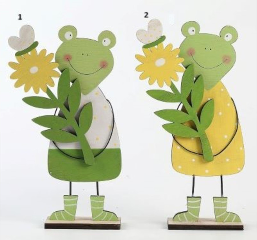 GRENOUILLE EN BOIS - 18CM