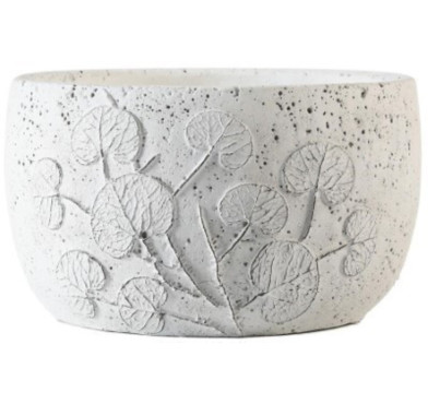COUPE FLEURS EN CIMENT BLANC︱Lory