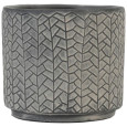 CACHE POT CERAMIQUE GRIS FONCE