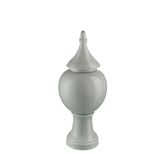POT CERAMIQUE GRIS CLAIR AVEC︱Lory