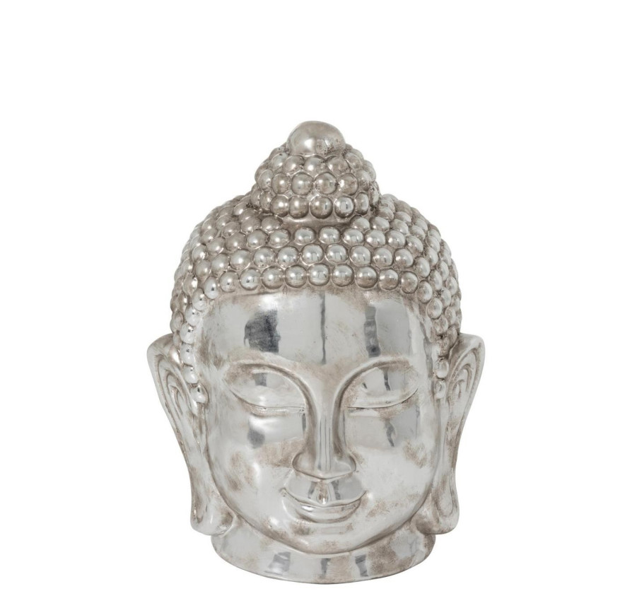 TETE DE BOUDDHA ARGENTE