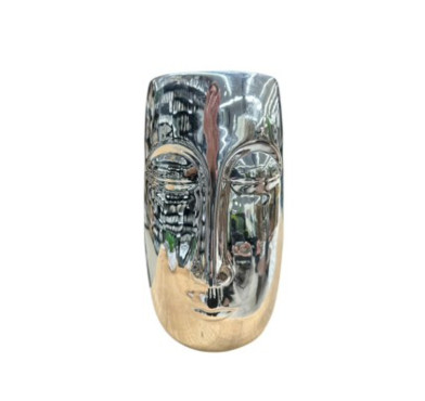 VASE VISAGE ARGENT CERAMIQUE︱Lory