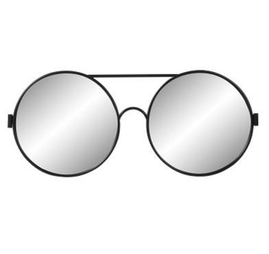 MIROIR METAL FORME LUNETTE︱Lory
