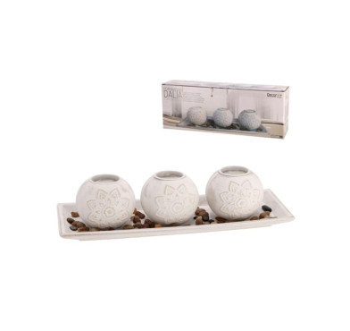 PLATEAU DALIA AVEC 3 BOUGEOIRS︱Lory