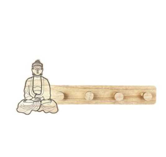 PORTE MANTEAU BOUDDHA EN BOIS︱Lory