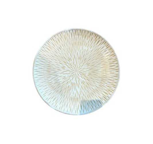 PLAT ROND NATUREL MOTIF ROSACE︱Lory