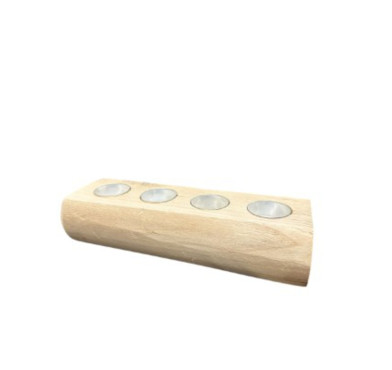 BOUGEOIR EN BOIS 4 BOUGIES︱Lory