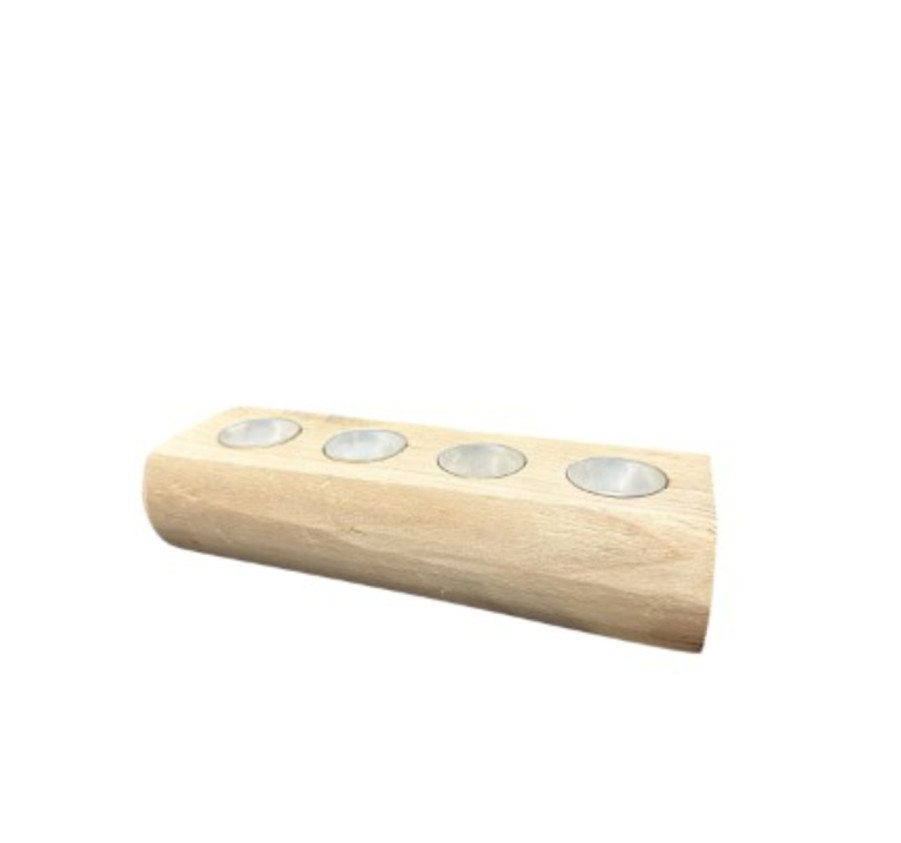 BOUGEOIR EN BOIS 4 BOUGIES