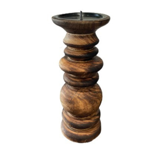 BOUGEOIR EN BOIS 10X24CM︱Lory