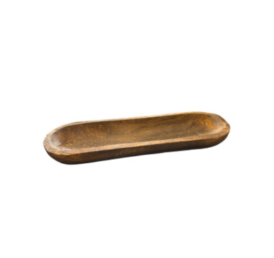 PLATEAU OVALE EN BOIS FONCE︱Lory