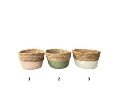 PANIER EN OSIER BICOLORE OVAL︱Lory