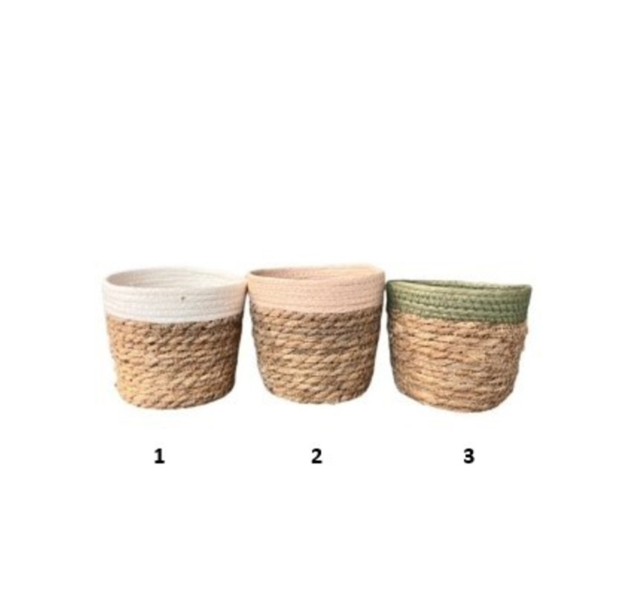PANIER EN OSIER BICOLORE