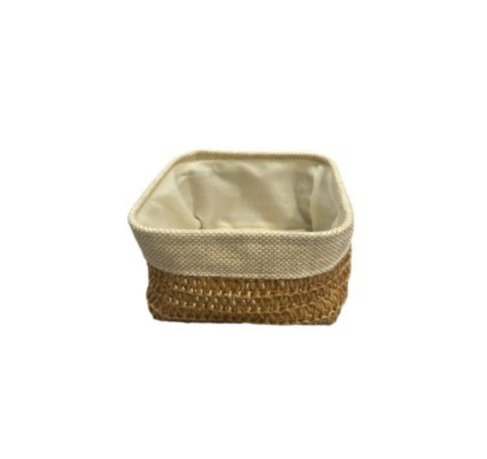 PANIER CARRE EN TISSU BEIGE︱Lory