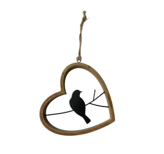 COEUR EN BOIS A SUSPENDRE︱Lory
