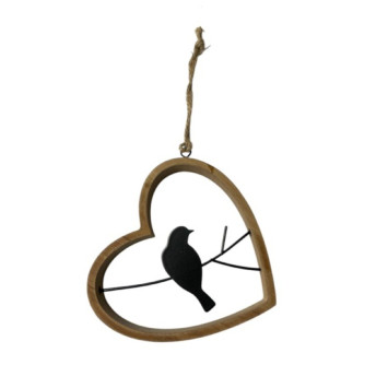 COEUR EN BOIS A SUSPENDRE︱Lory