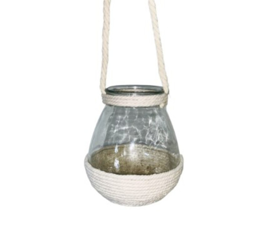 VASE EN VERRE AVEC CORDE D.14.︱Lory