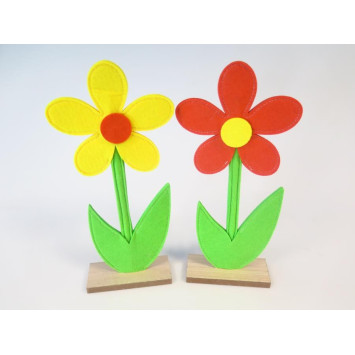 DECO FLEUR SUR SUPPORT EN BOIS︱Lory