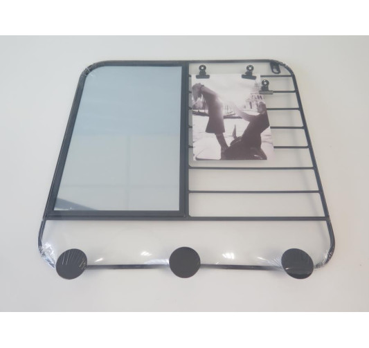 MIROIR EN METAL NOIR AVEC︱Lory