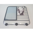 MIROIR EN METAL NOIR AVEC