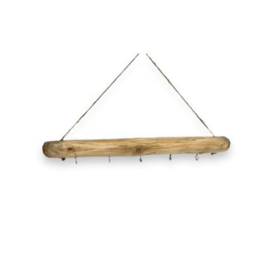 BARRE EN BOIS AVEC 5 CROCHETS︱Lory