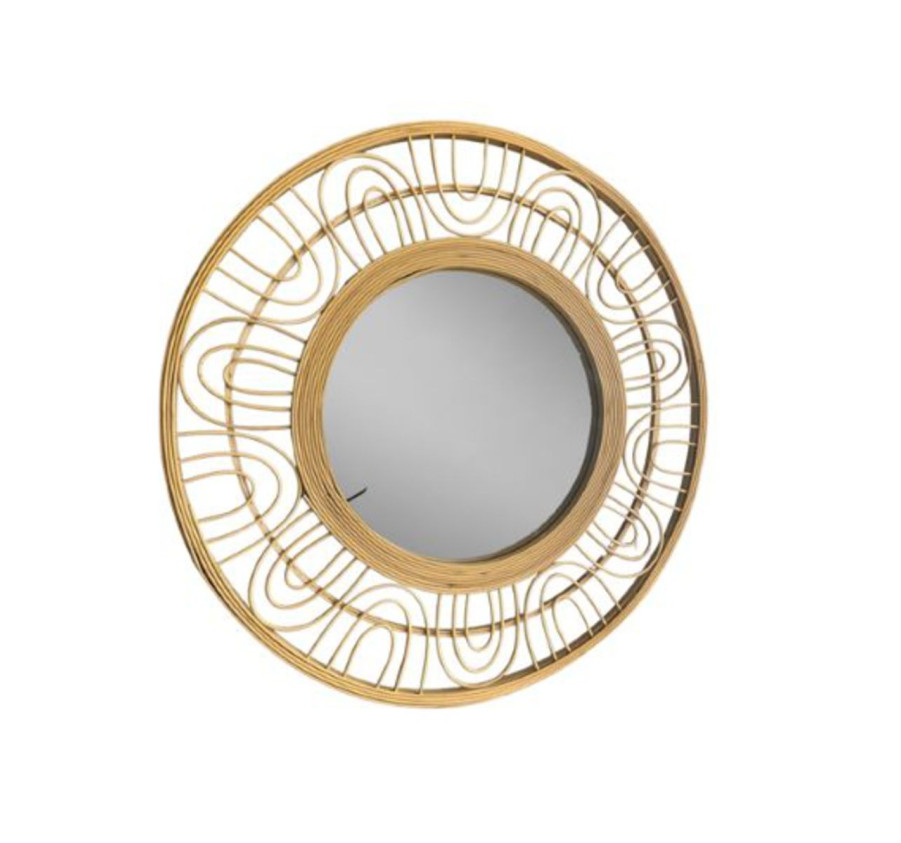 MIROIR EN ROTIN D.70CM